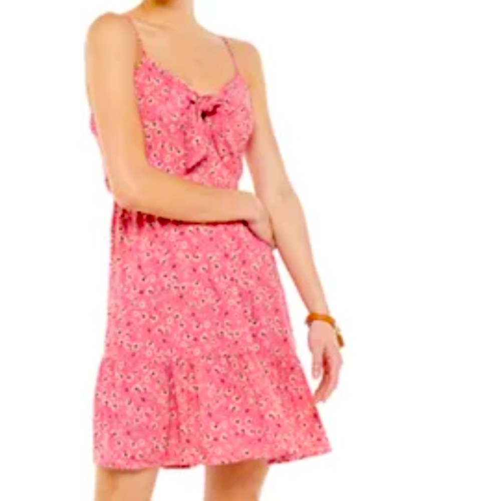 SO ruffled gem dress size L pink